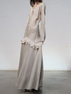 Mutedance 25 Autumn and Winter Print Long Sleeve Dress MD-MD25FW26-beige